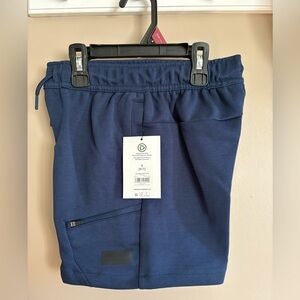 NWT Athletic Works Navy Cotton Knit Athletic Short with Pockets (size Small 6-7)